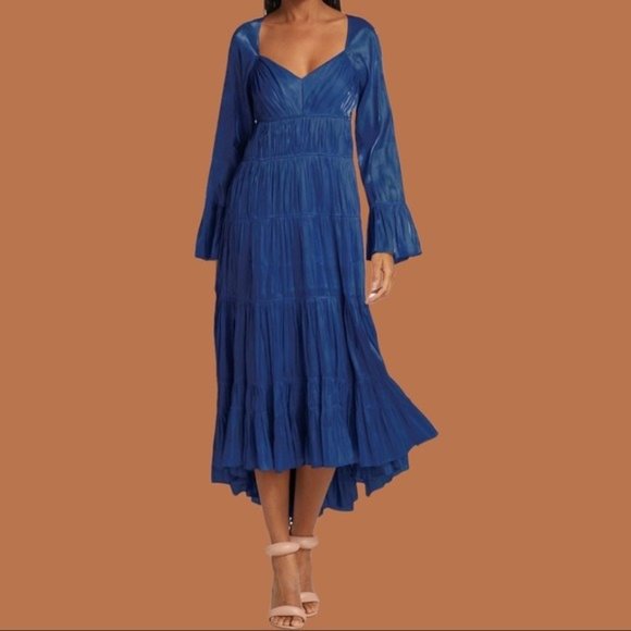 cinq a sept Dresses & Skirts - Cinq à Sept long sleeve asymmetric Dress in Dark Blue